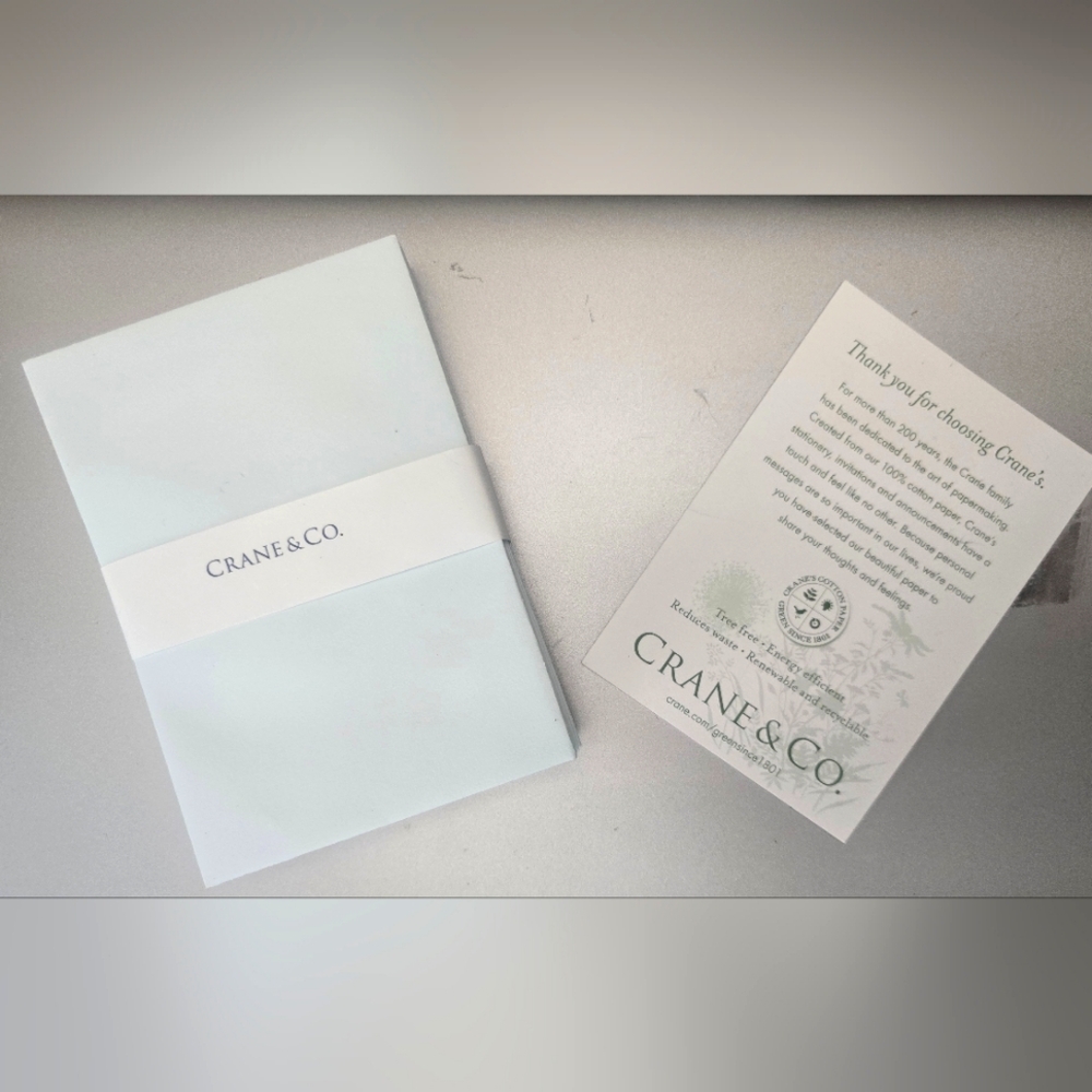 CRANE & CO, INC ENVELOPES - (19) 4 x 5 9/16 Beach Glass Kid Finish Paper